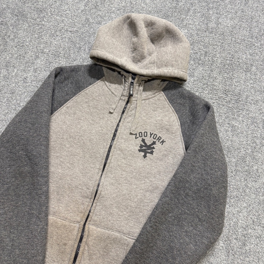 Zoo York Jacket Men's XL Sherpa Lined Full Zip Stained 100% Cotton Skater Y2K